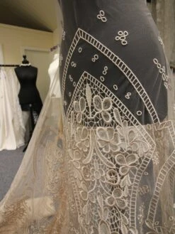 Champagne Embroidered Lace - Nyla -Bridal Fabric Shop ChampagneLace Nyla 61d4f3b7 96ae 4030 8816 bc9ec399db3a