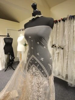 Champagne Embroidered Lace - Nyla -Bridal Fabric Shop ChampagneLace Nyla 99473a33 5b25 4fb6 8d4d f5858ccfdcb4