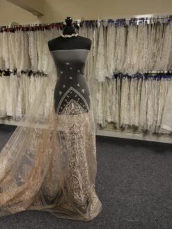 Champagne Embroidered Lace - Nyla -Bridal Fabric Shop ChampagneLace Nyla e4505cc2 4bb9 47f6 9ab1 9f617df3299b