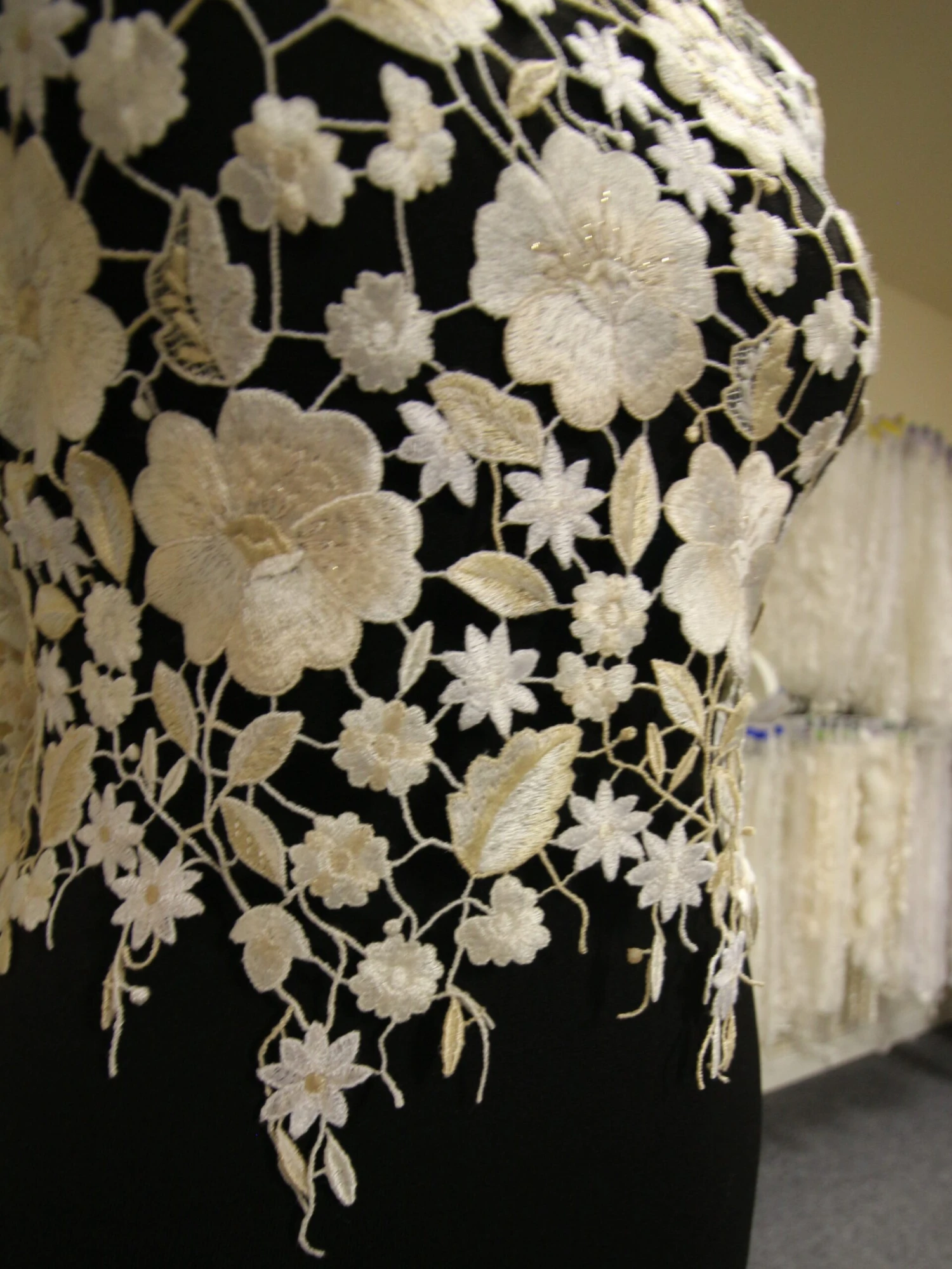 Champagne Guipure Lace - Rafaella 4 Champagne Guipure Lace - Rafaella - Image 4