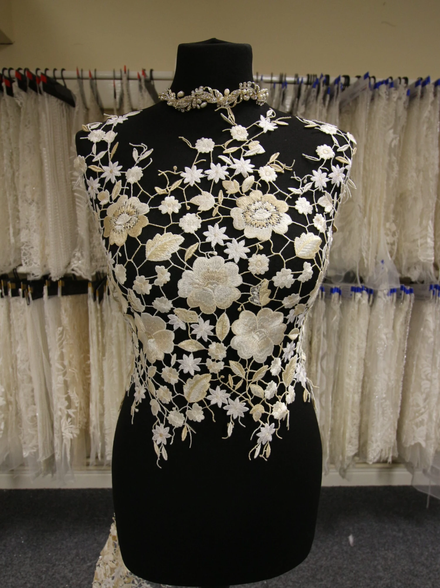 Champagne Guipure Lace - Rafaella 1 Champagne Guipure Lace - Rafaella