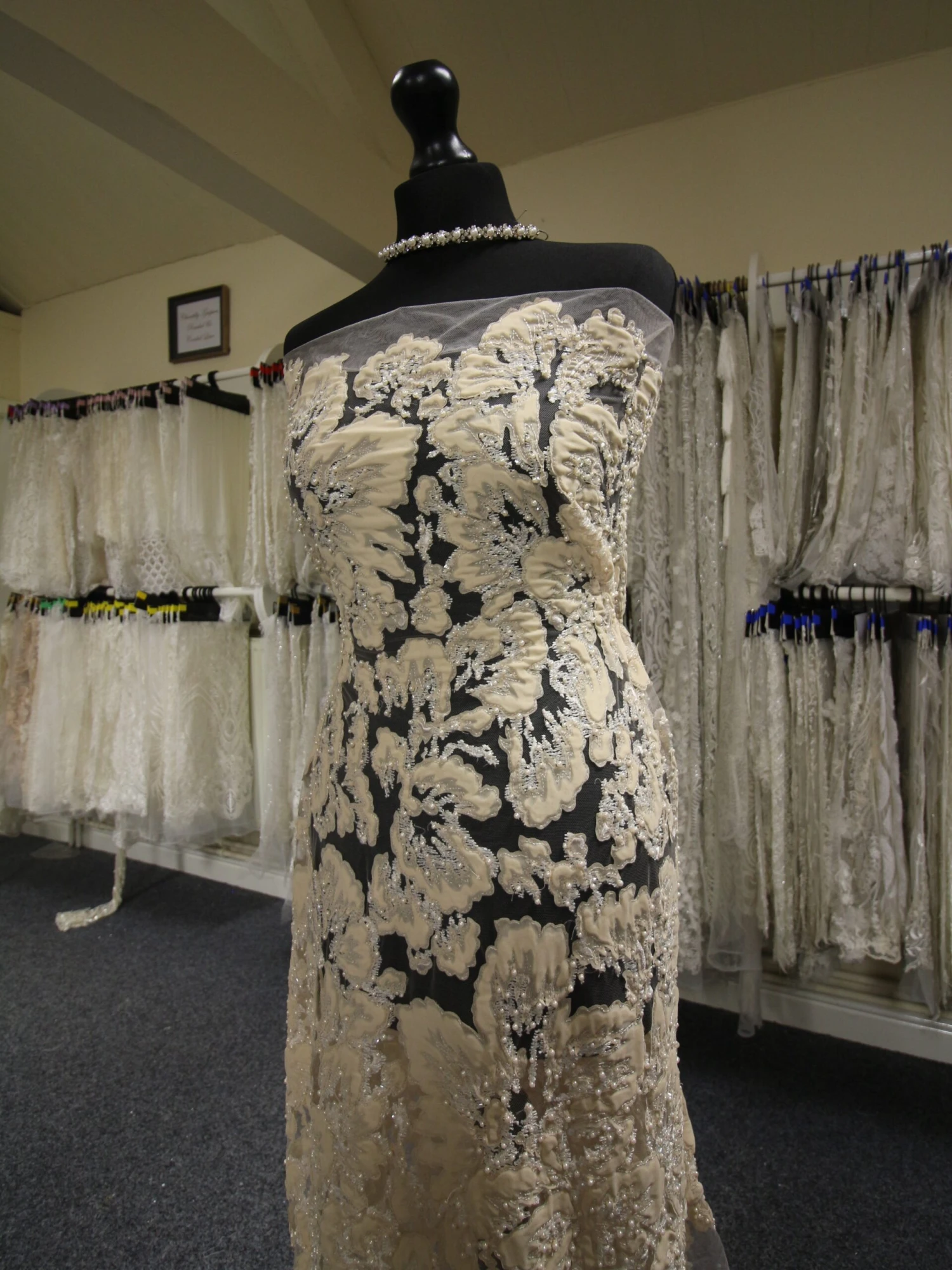 Champagne Embellished Lace - Allie 2 Champagne Embellished Lace - Allie - Image 2