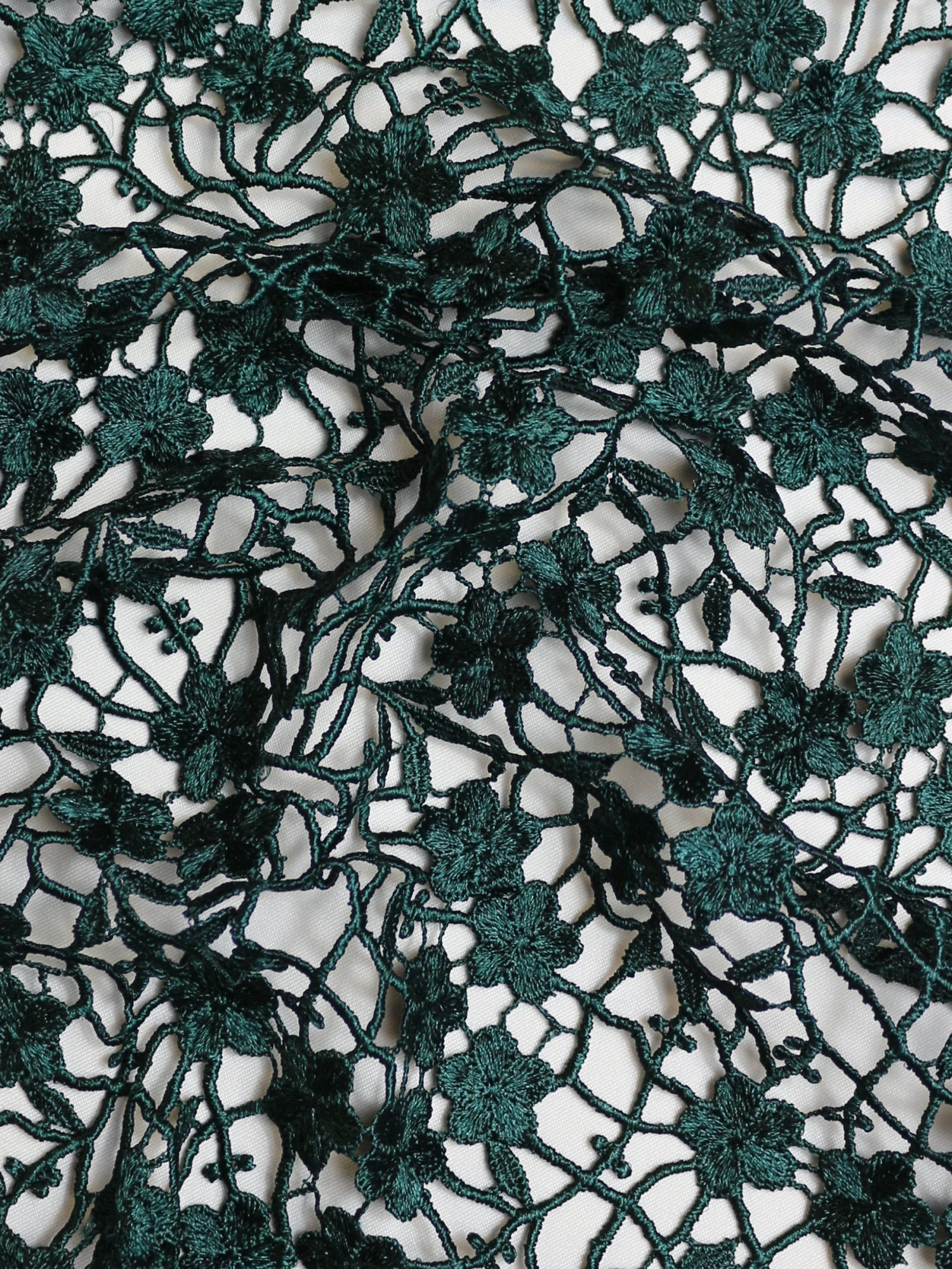 Dark Green Guipure Lace - Ebba 6 Dark Green Guipure Lace - Ebba - Image 6