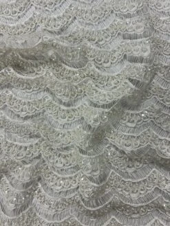 Ivory Beaded Lace - Demi 20 Ivory Beaded Lace - Demi -Bridal Fabric Shop Demi 1