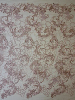 Pink Embroidery Lace - Sortil -Bridal Fabric Shop DuskyPinkLace Sortil FullWidth