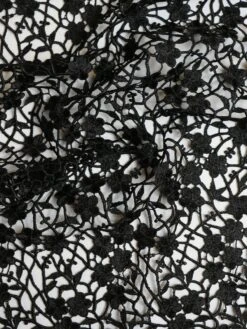 Black Guipure Lace - Ebba 11 Black Guipure Lace - Ebba -Bridal Fabric Shop EbbaBlack