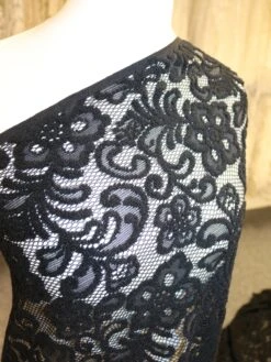 Black Lace - Edwina -Bridal Fabric Shop EdwinaBlackLace 1