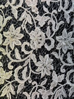 Ivory Beaded And Corded Lace - Elaine 13 Ivory Beaded And Corded Lace - Elaine -Bridal Fabric Shop Elaine