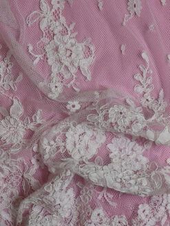 White Corded Lace - Eloise 13 White Corded Lace - Eloise -Bridal Fabric Shop EloiseWhite
