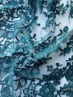 Emerald Green Lace - Eleanor -Bridal Fabric Shop EmeraldLace Eleanor closeup