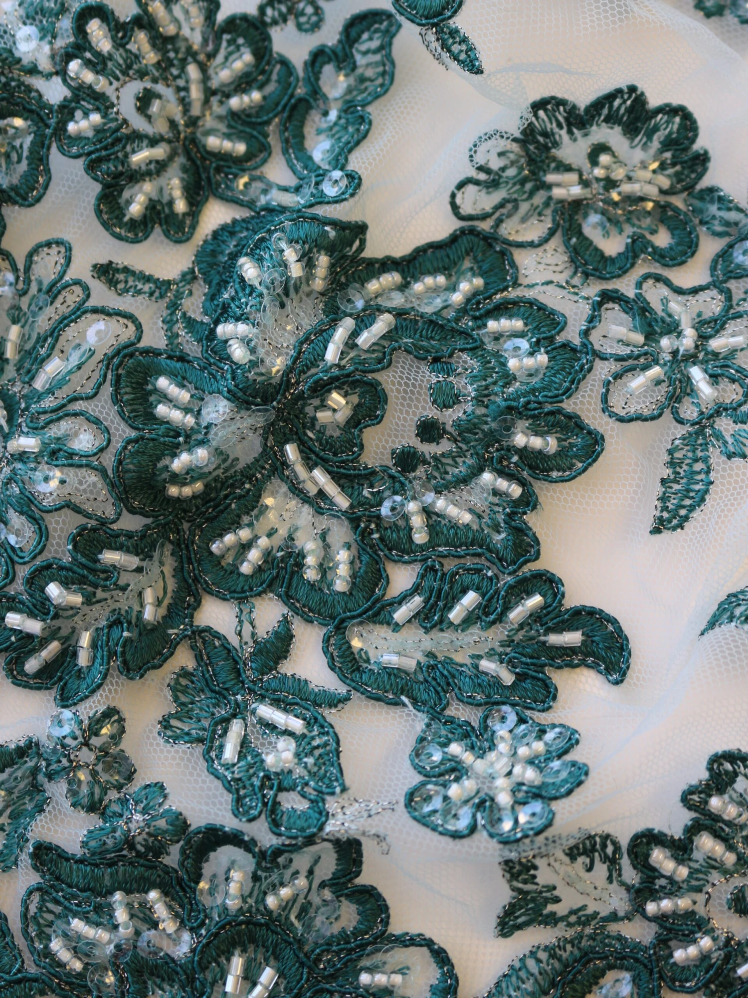 Emerald Green Lace - Victoria 2 Emerald Green Lace - Victoria - Image 2