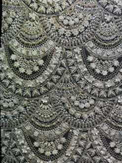 Ivory & Champagne Beaded Lace - Emmeline -Bridal Fabric Shop Emmelinechampagne 1