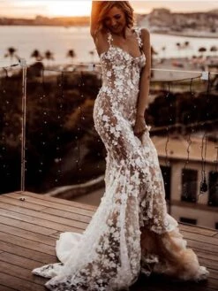 Ivory Beaded 3D Lace - Erwin -Bridal Fabric Shop ErwinLace Wow