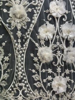 Ivory Beaded Lace - Faye -Bridal Fabric Shop Faye dd52cb9a 4189 4b4f b29d eaa6c784e64c