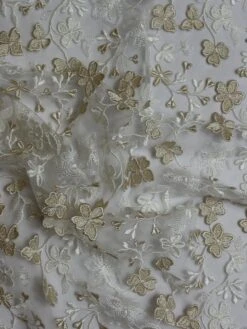 Discounted Ivory With Champagne Embroidered Lace – Finja -Bridal Fabric Shop Finja 2a61078a 0208 400d b1f5 17e8e797c7a4