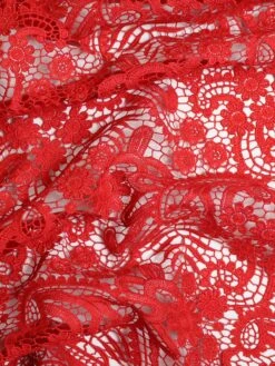 Red Guipure Lace - Finola 11 Red Guipure Lace - Finola -Bridal Fabric Shop Finola