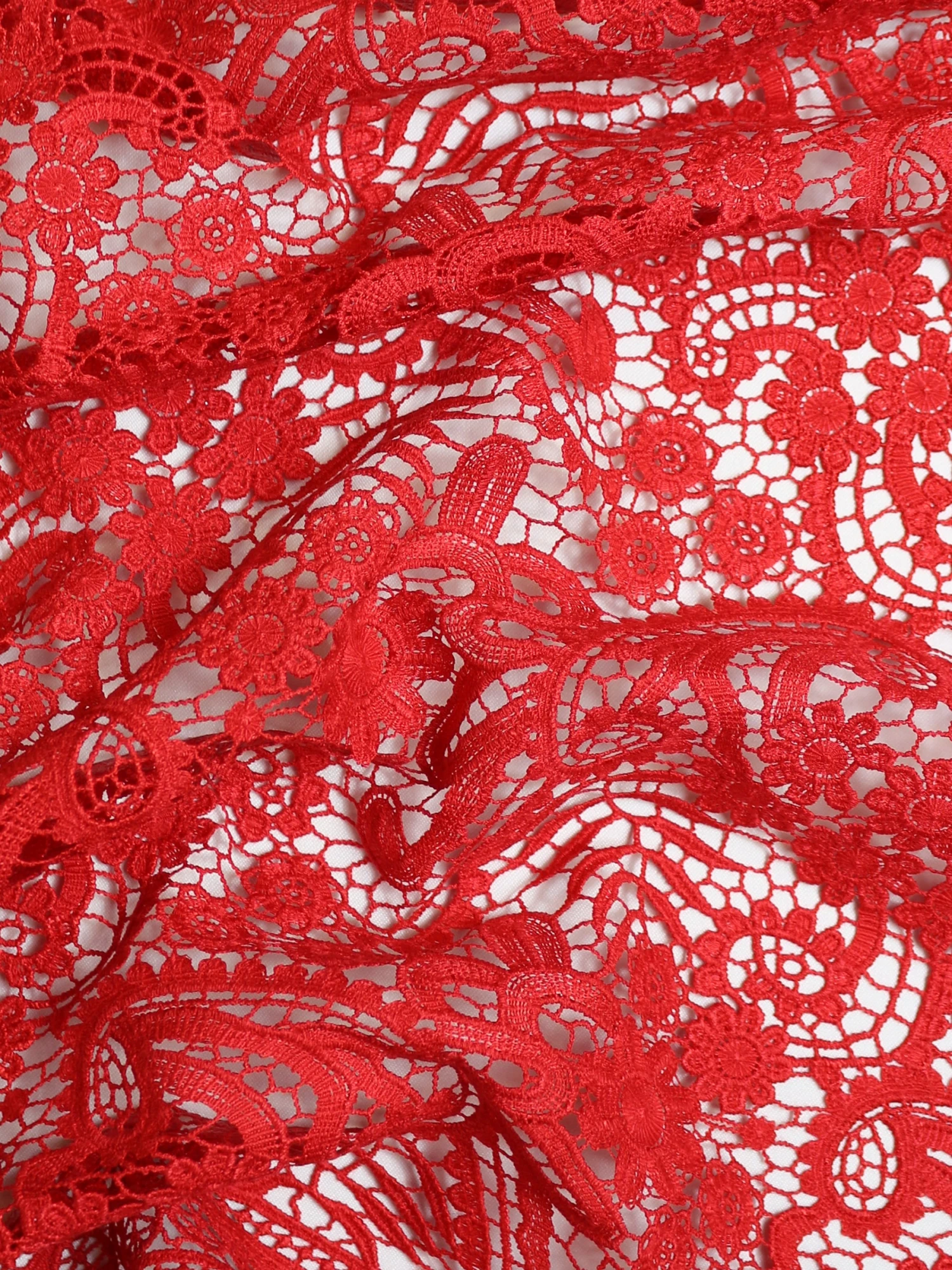 Red Guipure Lace - Finola 6 Red Guipure Lace - Finola - Image 6