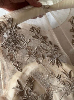 Pewter Grey Embroidery Lace - Garbo -Bridal Fabric Shop Garbopewter d5d9d2d6 ddb0 445f a2cf 1a95dec1ed47