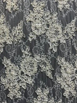 Ivory Corded Lace – Gemma -Bridal Fabric Shop Gemma 1