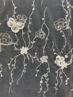 Ivory Beaded Embroidered Lace - Genka 19 Ivory Beaded Embroidered Lace - Genka -Bridal Fabric Shop Genka