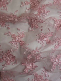 Pink Corded Lace - Geraldine -Bridal Fabric Shop GeraldinePink