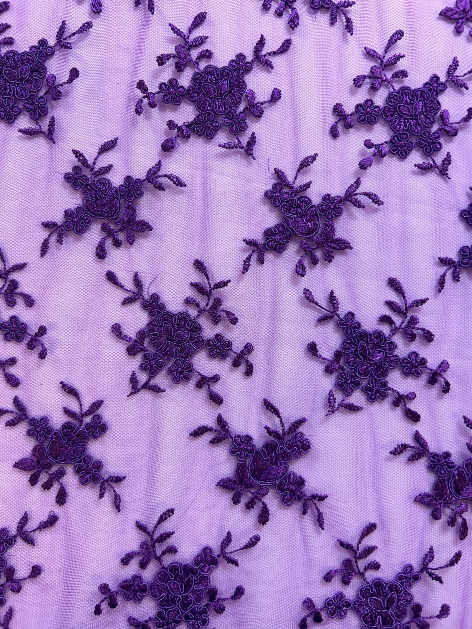Purple Corded Lace - Geraldine 7 Purple Corded Lace - Geraldine - Image 7