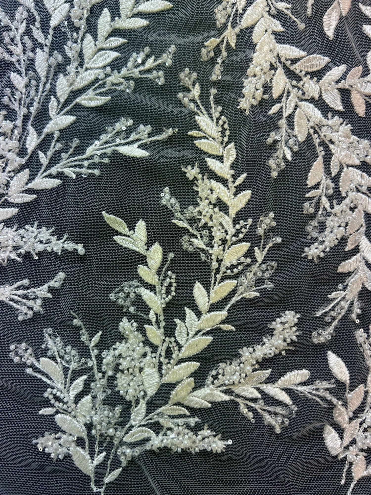 Ivory Beaded Bridal Lace - Giralda 13 Ivory Beaded Bridal Lace - Giralda - Image 13