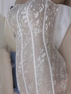 Ivory Glitter 3D Lace - Murdina -Bridal Fabric Shop GlitterlaceMurdina2