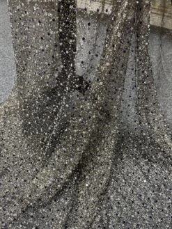 Purple & Gold Beaded Lace - Ayla -Bridal Fabric Shop GoldandPurpleLace Aya