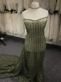Green Embroidered Lace - Como -Bridal Fabric Shop GreenLace Como f340d8d3 fe30 4cc3 8d87 c767c840670c