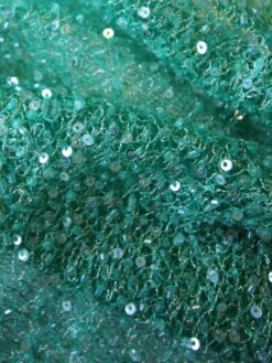 Green Beaded Lace - Britte -Bridal Fabric Shop GreenSequinnedLace Britte