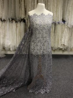 Grey Guipure Lace - Ebba