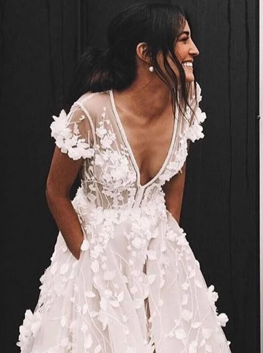 Ivory 3D Floral Lace - Loveleen 7 Ivory 3D Floral Lace - Loveleen - Image 7