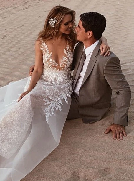 Ivory Beaded Bridal Lace - Giralda 5 Ivory Beaded Bridal Lace - Giralda - Image 5