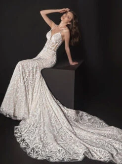 Ivory Beaded Bridal Lace - Giralda 22 Ivory Beaded Bridal Lace - Giralda -Bridal Fabric Shop H5445 D6