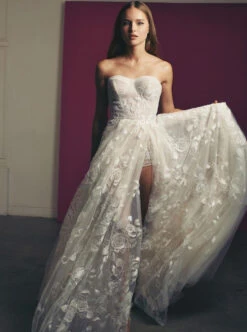 Ivory Beaded Lace - Bardot -Bridal Fabric Shop H5505 D5