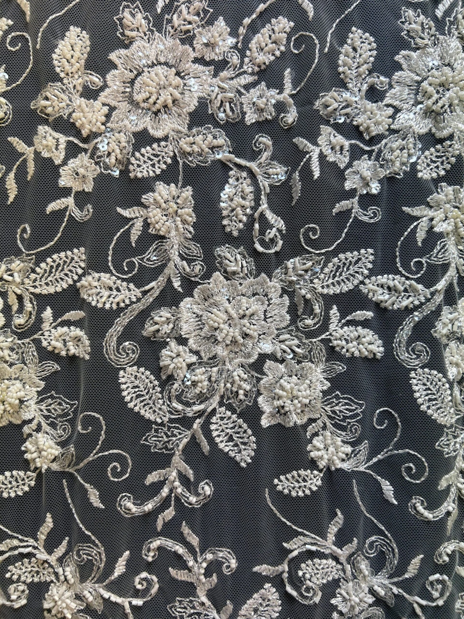 Ivory Beaded Lace - Halle 9 Ivory Beaded Lace - Halle - Image 9