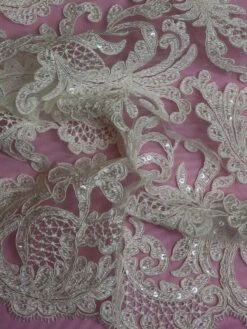 Ivory Corded Lace - Hermione -Bridal Fabric Shop Hermione