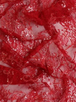 Red Raschel Lace - Honor 11 Red Raschel Lace - Honor -Bridal Fabric Shop HonorRed