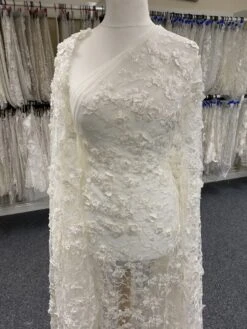 Ivory Beaded 3D Lace - Erwin -Bridal Fabric Shop IMG 2664