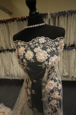 Blush Beaded Lace - Hildreth -Bridal Fabric Shop IMG 4676