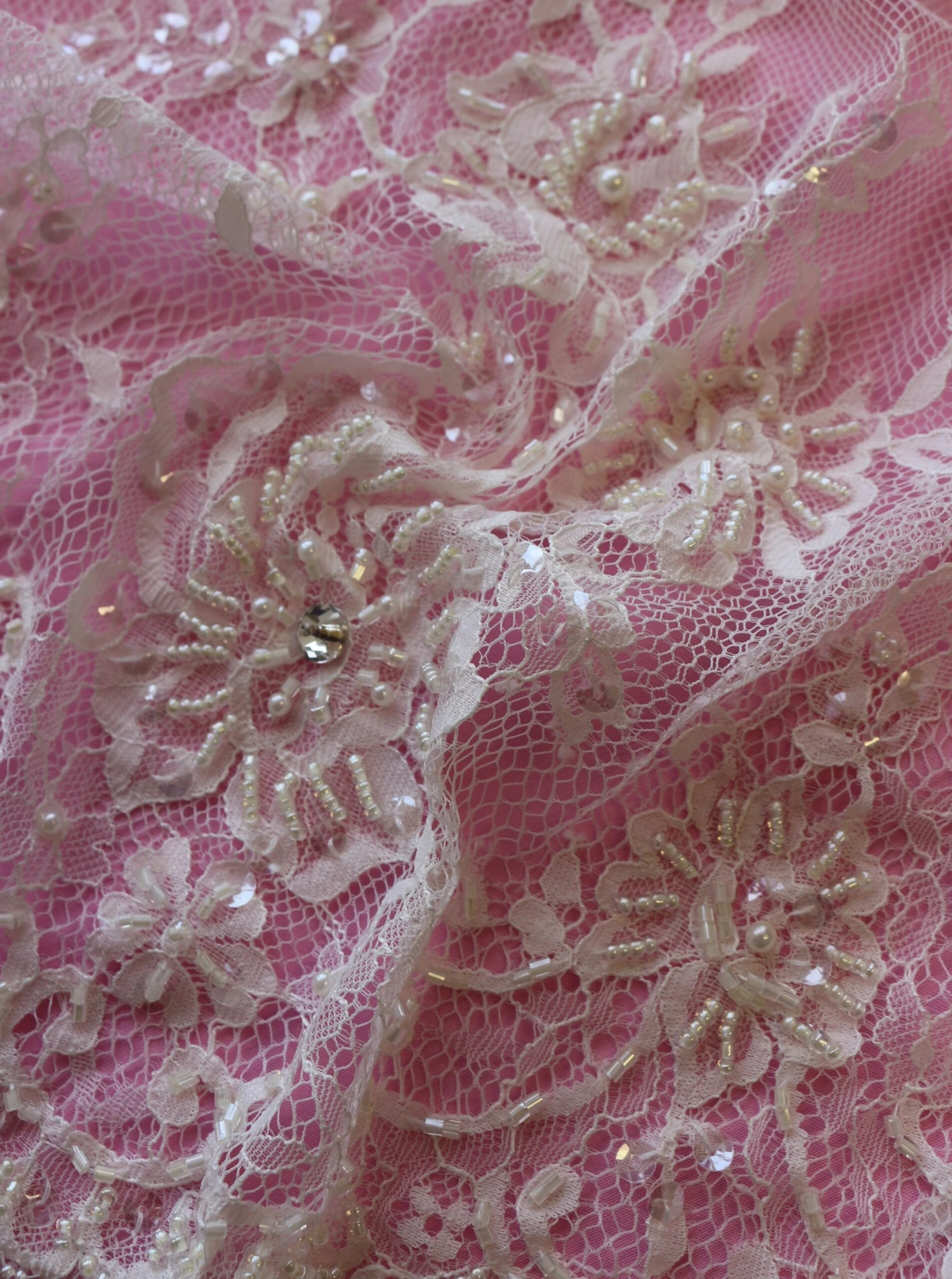 Ivory Beaded Lace – Valerie 8 Ivory Beaded Lace – Valerie - Image 8