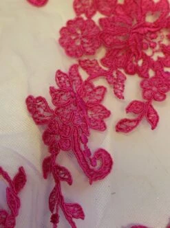 Passion Pink Lace - Adele -Bridal Fabric Shop IMG 9888