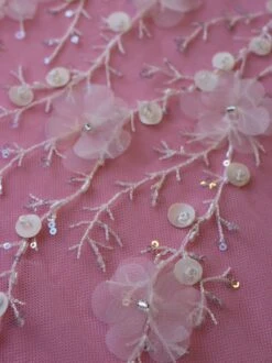 Ivory 3D Floral Lace - Lamar 16 Ivory 3D Floral Lace - Lamar -Bridal Fabric Shop Ivory3DLace Lamar CloseUp