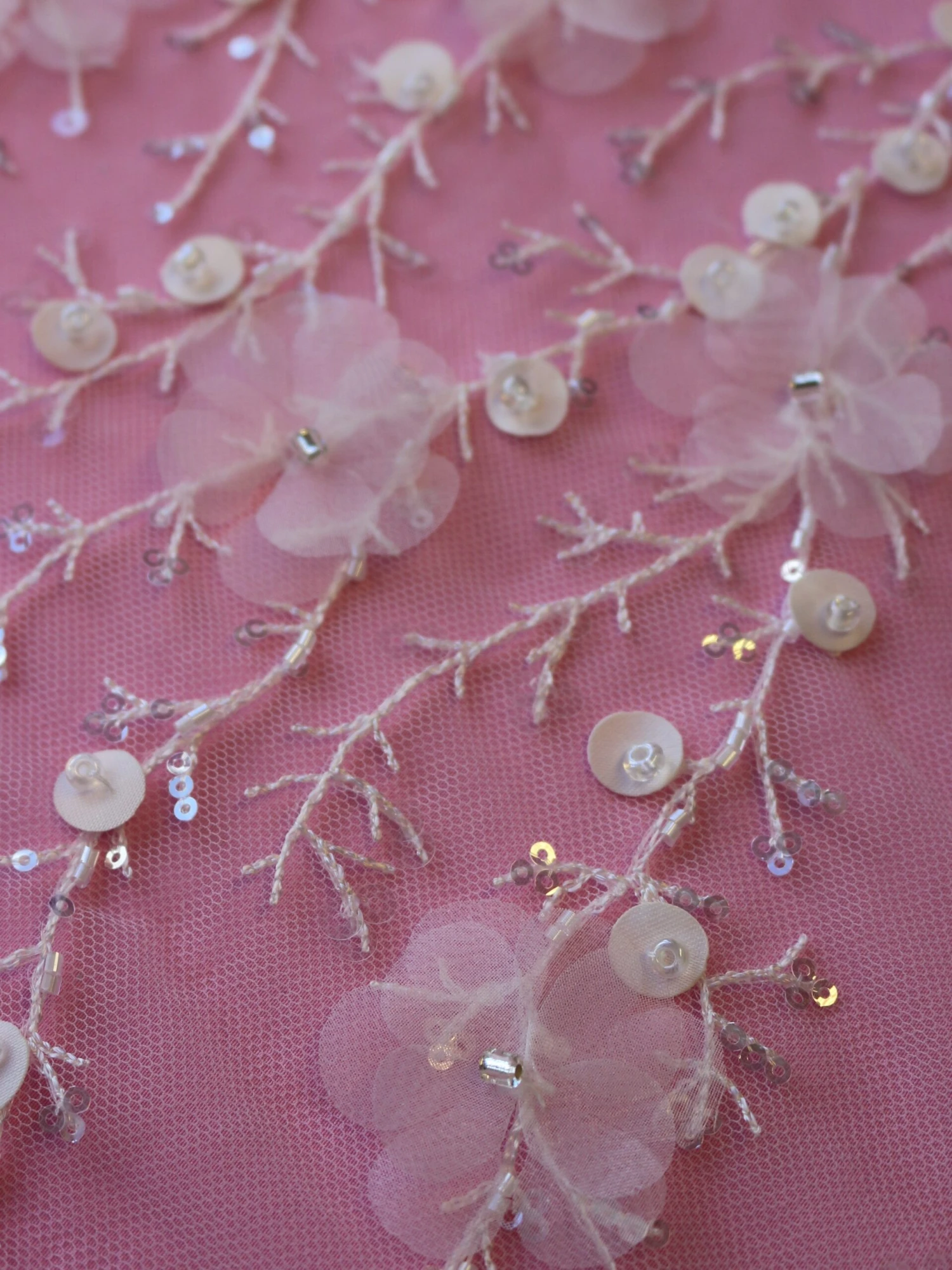 Ivory 3D Floral Lace - Lamar 8 Ivory 3D Floral Lace - Lamar - Image 8