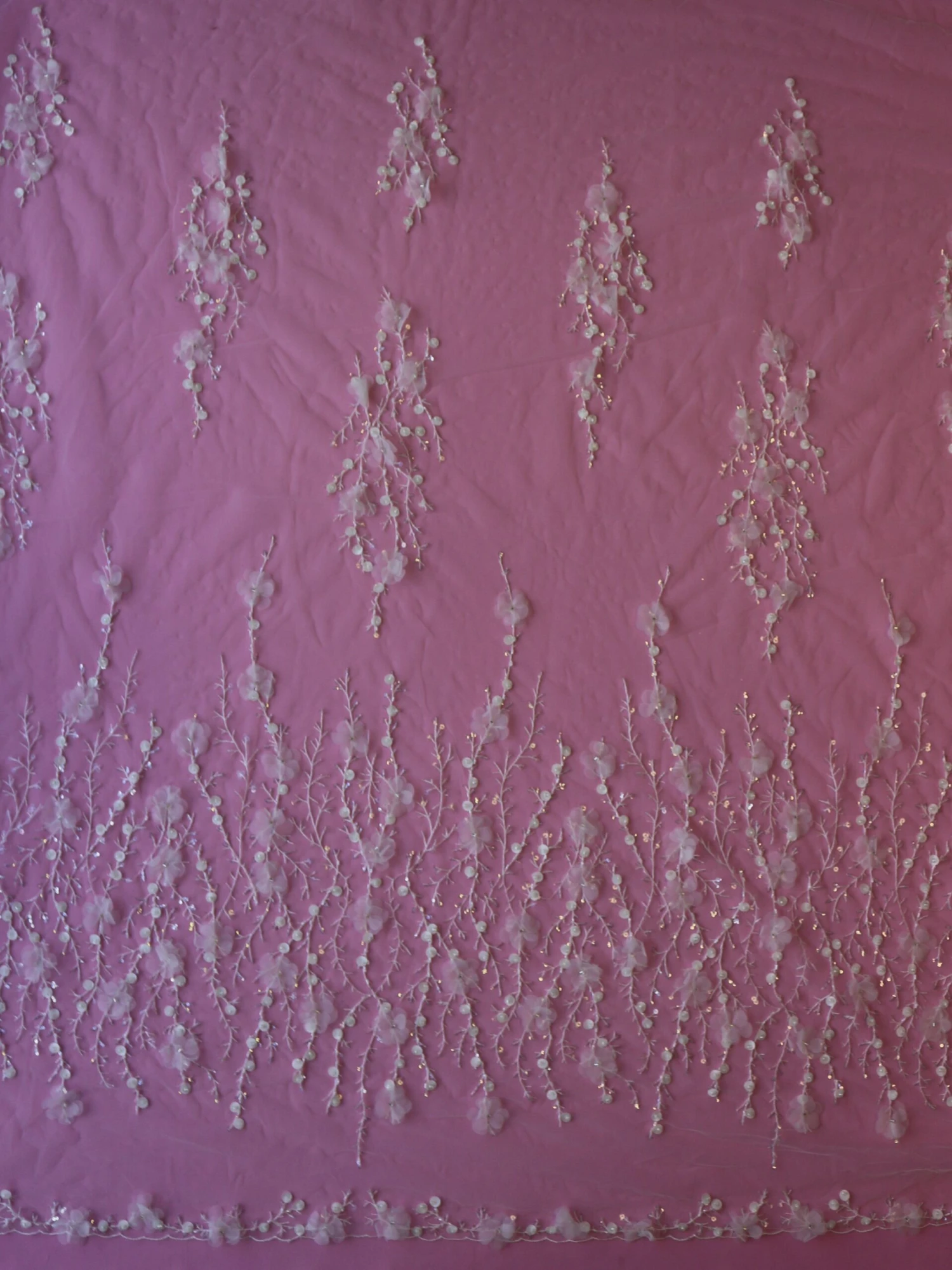 Ivory 3D Floral Lace - Lamar 5 Ivory 3D Floral Lace - Lamar - Image 5