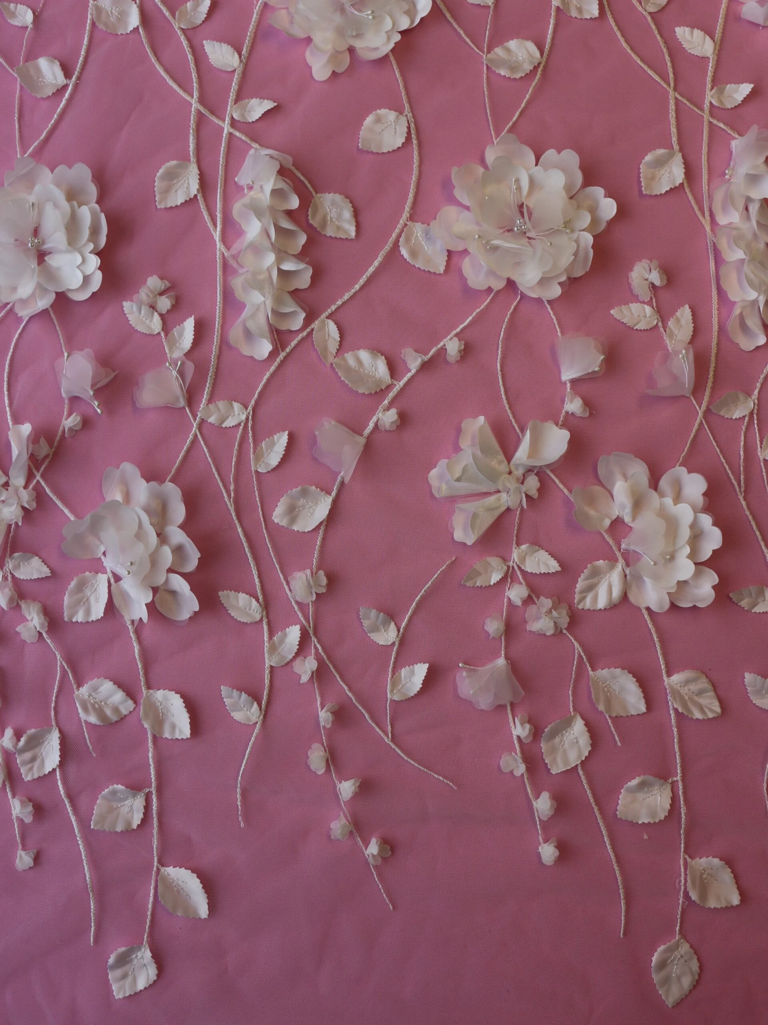 Ivory 3D Floral Lace - Loveleen 5 Ivory 3D Floral Lace - Loveleen - Image 5