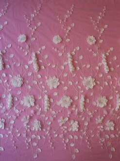 Ivory 3D Floral Lace - Loveleen 27 Ivory 3D Floral Lace - Loveleen -Bridal Fabric Shop Ivory3DLace Loveleen FullWidth