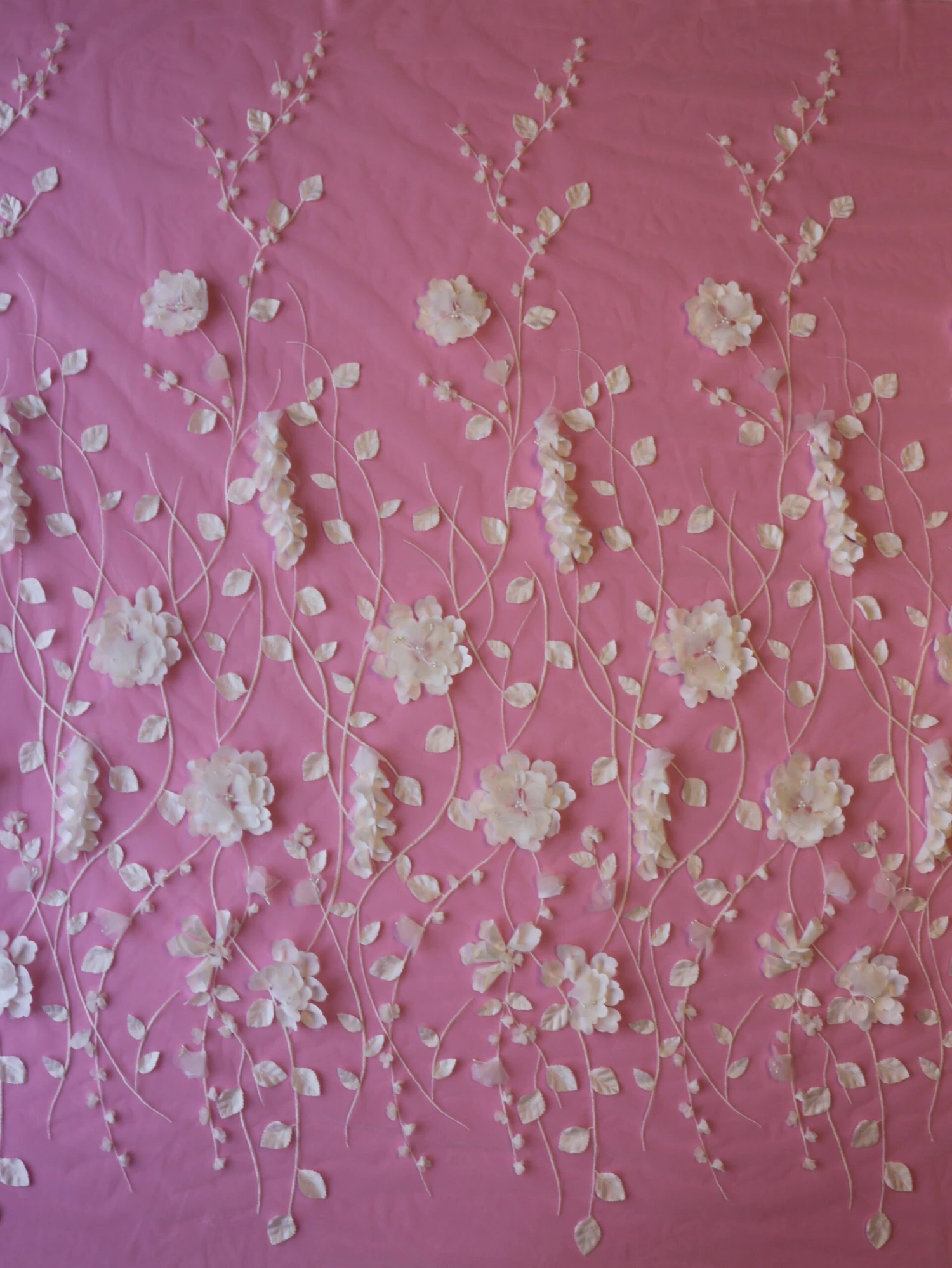 Ivory 3D Floral Lace - Loveleen 13 Ivory 3D Floral Lace - Loveleen - Image 13