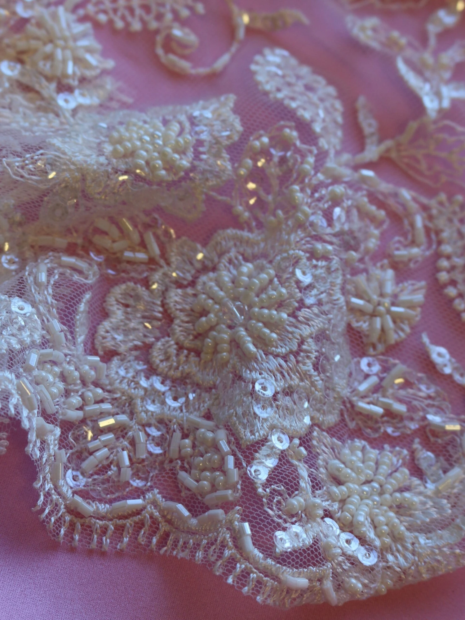 Ivory Beaded Lace - Halle 8 Ivory Beaded Lace - Halle - Image 8